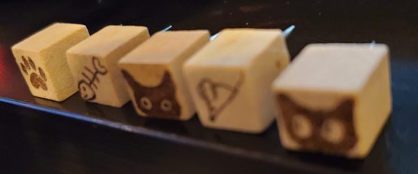 cat themed thumb tacks